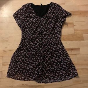 DIVIDED Floral Button-up Mini Dress